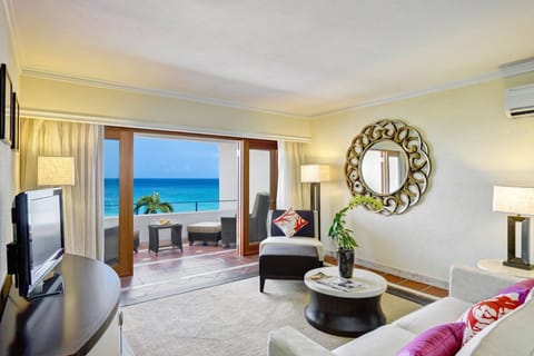 Ocean View, Adults Only, 1 Bedroom Suite | Living area | LCD TV, DVD player