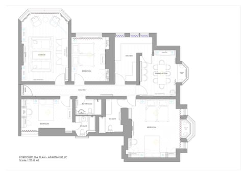 Apartment, 3 Bedrooms, 3 Bathrooms | Floor plan