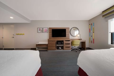 Room, 2 Queen Beds, Accessible, Bathtub | In-room safe, desk, laptop workspace, blackout drapes