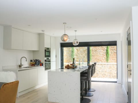 Fridge, dishwasher, electric kettle, toaster