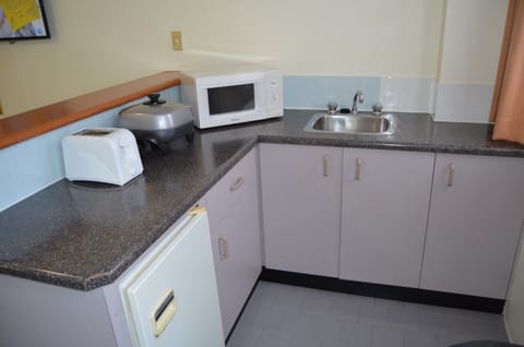 Family Studio, Refrigerator & Microwave | Private kitchenette | Fridge, coffee/tea maker, electric kettle