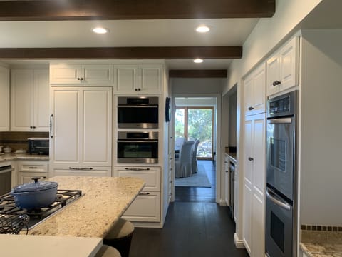 Kitchen with Double Ovens, microwave
