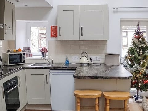 Kitchen at Christmas | The Old Barn - Blinkbonny Cottages, Auchtermuchty