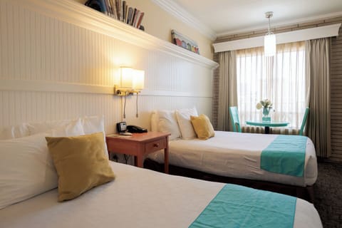 Standard Room, 2 Double Beds, Courtyard View (Upstairs ) | Iron/ironing board, free WiFi, bed sheets