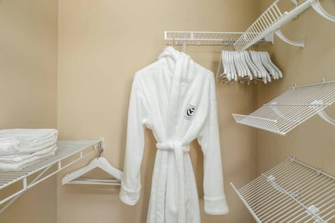 We know the struggle of never having enough hangers at a typical hotel...  Not here!  We provide plenty of hangers AND a luxury Frette robe. 