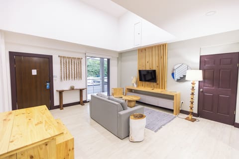 Premium Studio Suite | Living area | 40-inch Smart TV with digital channels, TV, Netflix