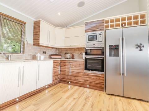 Fridge, dishwasher, electric kettle, toaster