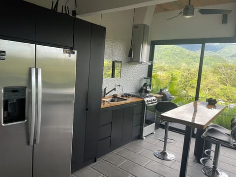 Panoramic Studio Suite, Kitchen, Mountain View | Private kitchen | Full-size fridge, microwave, oven, stovetop