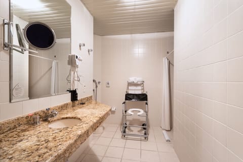 Superior Room, 1 King Bed, Accessible | Bathroom | Shower, rainfall showerhead, free toiletries, hair dryer