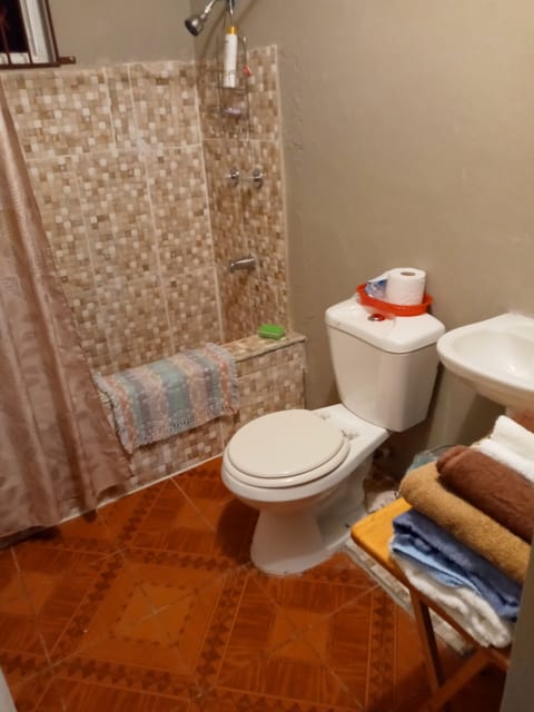 House | Bathroom | Combined shower/tub, deep soaking tub, hair dryer, towels