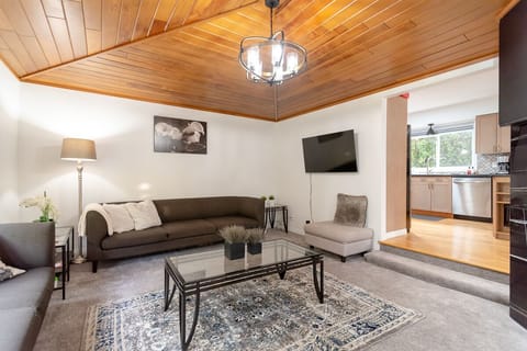 Watch your favorite show on the large smart TV.