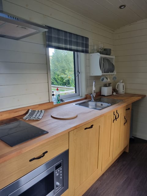 Cottage | Private kitchen | Fridge, microwave, stovetop, electric kettle