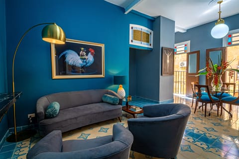 Design Apartment, 2 Bedrooms, Mezzanine | Living area | 43-inch plasma TV with digital channels, TV