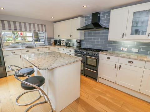 Fridge, dishwasher, electric kettle, toaster