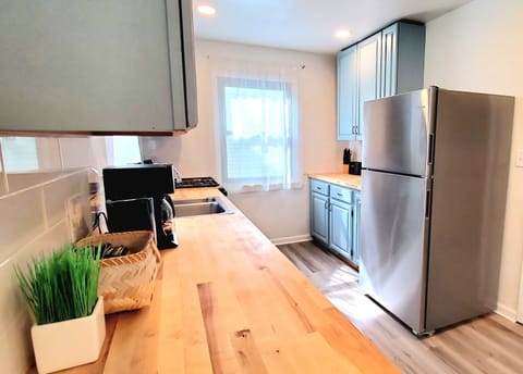 Beautifully updated kitchen with brand-new stainless-steel appliances 