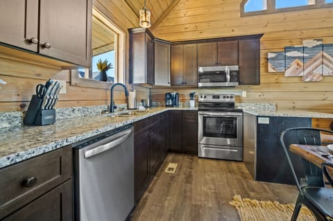 Our kitchen is fully equipped with the appliances and cooking essentials you need for a relaxing and delicious stay.