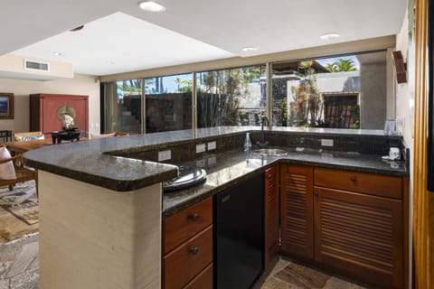 The bar is equipped with cold storage