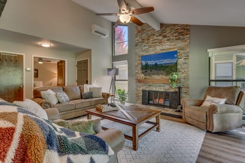 Kick back and relax in front of the 75” TV, perfect for family movie night!