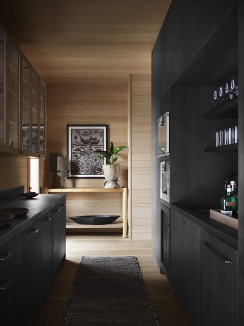 Ocean Front Four Bedroom Maheawalu Kauhale | Private kitchen | Coffee/tea maker, electric kettle