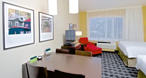 Studio Suite, 2 Queen Beds | In-room safe, desk, laptop workspace, blackout drapes