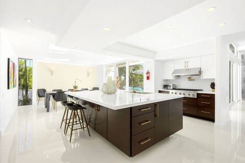 Full Chef's Kitchen with designer finishes and high end appliances
