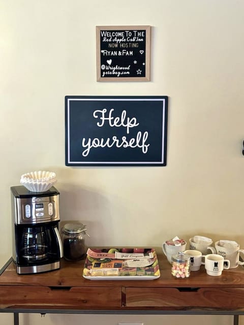 Self-serve coffee bar—help yourself to a fresh brew and all the fixings!