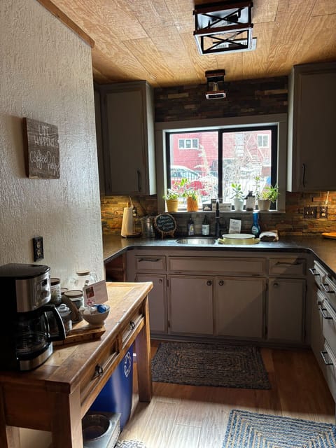 Fully stocked coffee bar