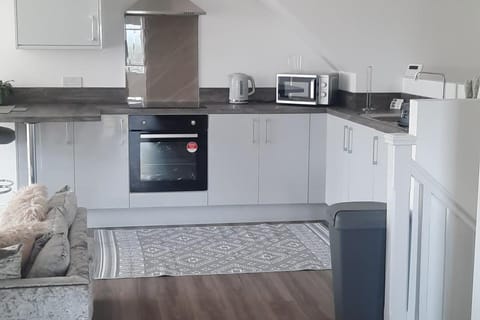 Apartment | Private kitchen | Fridge, microwave, oven, stovetop