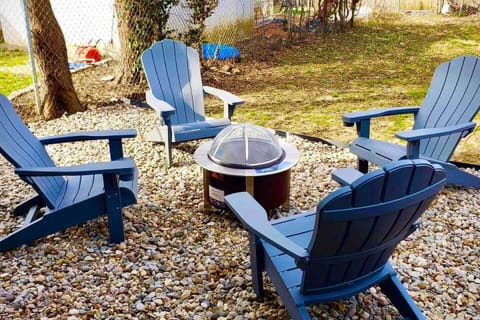 Private yard with firepit. Great gathering spot. 
