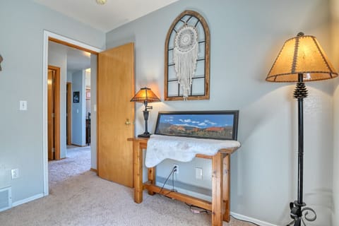 Guest room has a Twin over Queen bunkbed