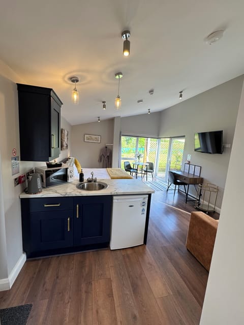 Individually decorated, individually furnished, desk, laptop workspace