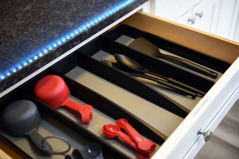 The more drawers and cabinets you open, the more you`ll find in our fully equipped kitchen.