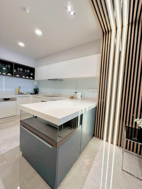 Premium Three bedroom with KL Tower and TRX View | Private kitchen | Full-size fridge, oven, stovetop, dishwasher