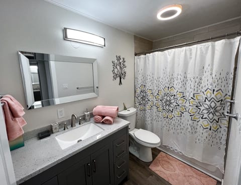 Apartment 2 | Bathroom | Bathtub, free toiletries, hair dryer, towels