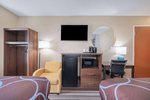 Basic Room, 2 Queen Beds, Accessible, Non Smoking (Mobility, Bathtub w/Grab bars) | Individually decorated, individually furnished, desk, laptop workspace