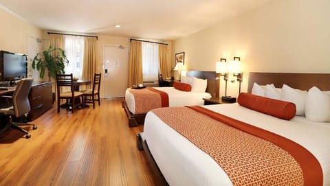 Suite, Non Smoking, Refrigerator & Microwave (2 Queen Beds) | Premium bedding, pillowtop beds, in-room safe, desk