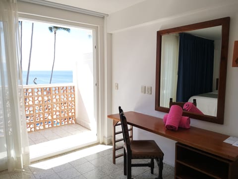 Standard Room, 2 Double Beds, Ocean View | Premium bedding, in-room safe, desk, iron/ironing board