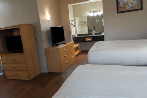 Suite, 2 Queen Beds | Desk, iron/ironing board, free WiFi, bed sheets