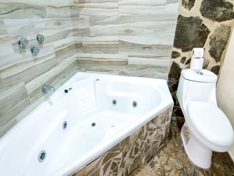 Traditional Room | Bathroom | Hair dryer, towels, soap, shampoo