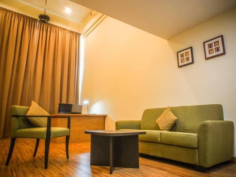 Duplex Studio | Living area | 32-inch TV with satellite channels