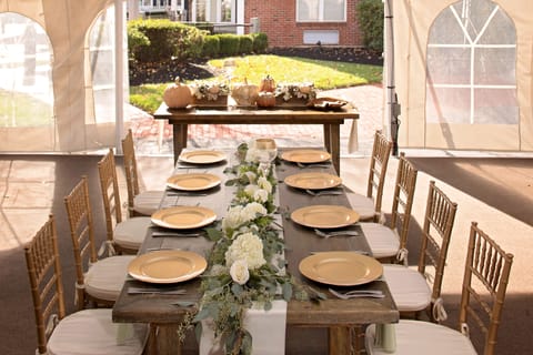 Outdoor wedding area