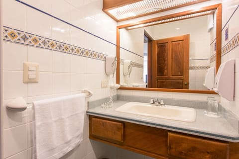 Standard Room, 2 Double Beds, Mountain View | Bathroom | Shower, free toiletries, hair dryer, towels