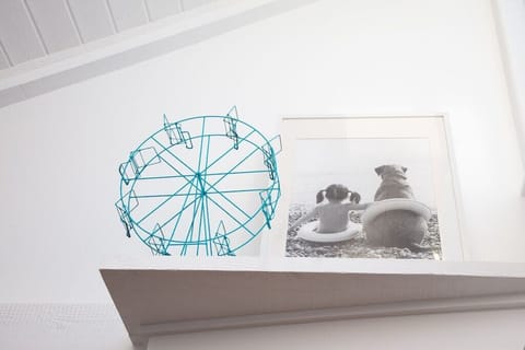 Festive art throughout