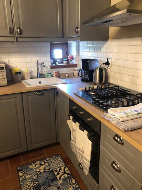 Apartment | Private kitchen | Fridge, microwave, oven, stovetop