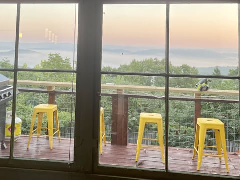 sunrise enhanced with coffee and stretching