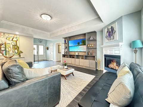 Living room with smart TV.