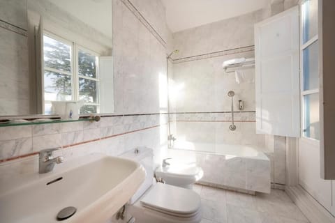 Superior Double Room, Monastery view | Bathroom | Combined shower/tub, free toiletries, hair dryer, bidet