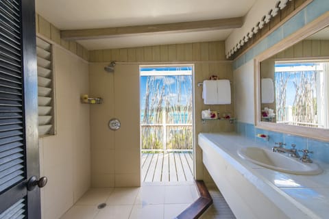 Deluxe Cottage, Partial Ocean View | Bathroom shower