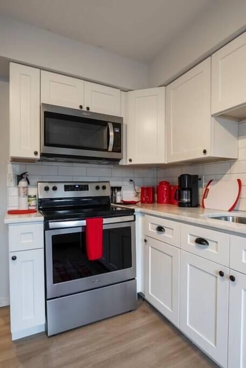 Fully stocked with coffee maker, salt/pepper and most cooking supplies you'll need