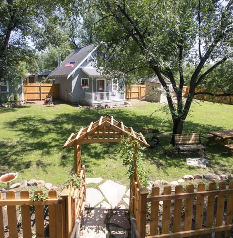 The Cottage sits on a gorgeous property bordering Manitou Springs.

